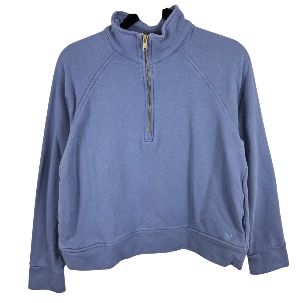 Albion Fit The Gotta Run Women Quarter Zip Pullover Sweatshirt Dusty Blue Medium